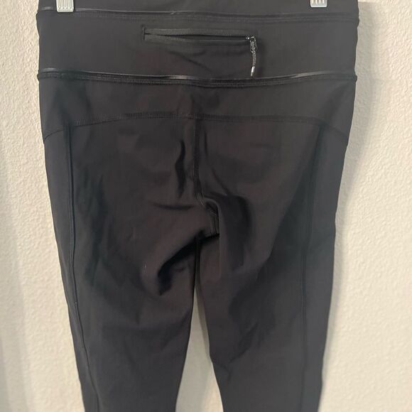 Lululemon Pace Queen Tight 7/8 Length Size 4 Black Reflective Full On Luxtreme - Picture 11 of 15